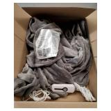 Electric Heated Blanket Full Size 72x84", Luxurious Breathable Flannel with 4 Heat Settings, 10-Hour Auto Shut-Off & Overheat Protection, for Bed & Couch, Cozy Gift - Light Grey - Retail: $37"