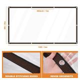 Clear Tarp - Heavy Duty Waterproof Plastic Tarps with Grommets Clear Vinyl Tarps Outdoor Transparent Cover for Greenhouse, Garden, Patio, Porches, Tent, Chicken Coop (10x12 Feet)