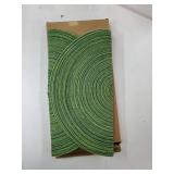15 Inch Round Braided Placemats Set of 4, Washable Heat Resistant Cotton Polyester Circle Place Mats for Kitchen Dining Table - Forest Green