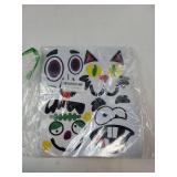 Halloween Pumpkin Stickers for Kids, 88 Funny Face Pumpkin Decorating Kit, Multicolor Vinyl Stickers, Waterproof, Indoor Use, Perfect for Halloween Party Decorations