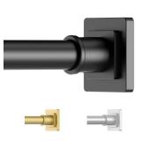 Shower Curtain Rod Adjustable 31-79, Anti-Rust Shower Rod & Spring Tension Shower Rod No Drill, Black Shower Curtain Rod for Bathroom Tension Rod"