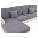 Couch Cushion Covers Seat Cushion Cover Stretch Couch Cover Separate Sectional Sofa Slipcovers Furniture Protector(3 Pieces for Seat or Sofa Backrest, Light Grey)