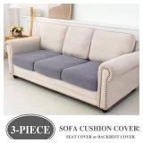 Couch Cushion Covers Seat Cushion Cover Stretch Couch Cover Separate Sectional Sofa Slipcovers Furniture Protector(3 Pieces for Seat or Sofa Backrest, Light Grey)