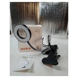 Desk Clip on Lamp for Reading Home Office, 10 Dimmable Brightness 3 Modes, Clamp Light for Bed Headboard