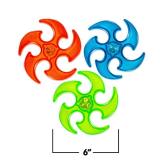 Light Up Ninja Flyers Set, 3 LED Electronic Stars, Heavy Duty Rubber Throwing Discs, Fun and Interactive Kids Toys for Tossing, Games, and Play, 3 Colors, Includes Gift Box