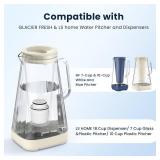 GLACIER FRESH 3X Flow Rate Water Pitcher Filter Replacement for LS Home and GF Glass Pitchers and Dispensers, 5-Stage Activated Carbon Filter Certified to Remove 99% of Chlorine, 1 Pack