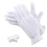 100 Percent Cotton Gloves for Dry Hands Eczema, Selizo 10 Pairs White Cotton Gloves for Women Dry Hands Moisturizing Cosmetic Sensitive Irritated Skin Spa