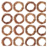 16 Pieces 3 Inch Grapevine Wreaths Vine Branch Wreath Christmas Rattan Wreath Garland Decoration for Christmas Holiday Craft or Wedding Supplies