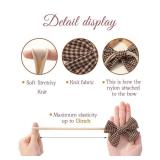 10PCS Doboi Baby Girls Headbands Hair Bows Nylon Linen Hairbands Handmade Hair Accessories for Newborn Infant Toddlers Little Girl and Kids