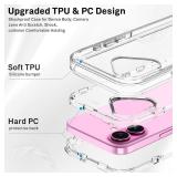 iPhone 16 Case Clear [Non Yellowing] Shockproof Dust/Drop Proof 3-Layer Protection [Without Screen Protector] Rugged Heavy Duty Cover for Apple iPhone 16 6.1,Clear Glitter - Retail: $15"