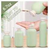 6.7 oz Plastic Leak Proof Travel Bottles for Toiletries, Plastic Travel Size Containers, Shampoo and Conditioner Bottles Refillable Squeeze Bottle for Lotion, Body Wash (3Pcs)