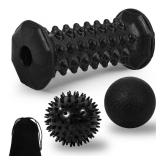 Plantar Fasciitis Relief, Foot Roller Massager ,Massage Lacrosse Ball, Spiky Ball Therapy Set for Relieve Plantar Fasciitis, Foot Arch and Heel Pain, Neuropathy Pain Relief Feet, Deep Tissue Muscle Ma