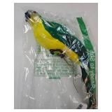 Green Artificial Parrot Life Size Foam Feather Parrot Macaw Birds for Decoration Costume Shoulder Ornament Modern Home Garden Party Decor (13.8inch/35cm)