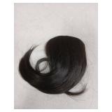 SARLA Side Hair Bangs Clip in Off Black One Piece Straight Synthetic Bangs Extension for Women