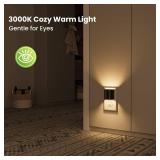 Night Lights Plug into Wall, LED Night Light 2 Pack, Soft Glow Night Lights with Dusk to Dawn Sensor, 3-Level Dimmable Nightlight, Up & Down Lighting Night Lights for Bedroom, Bathroom, Hallway