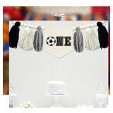 Highchair Banner 1st Birthday - First Year Sports Ball Birthday Banner, Tassels Birthday Decorations for First Birthday Party, Anniversary, Baby Shower, Photo Booth Props