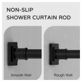 UIOSANRT Shower Curtain Rod Adjustable 31-79", Anti-Rust Shower Rod & Spring Tension Shower Rod No Drill, Black Shower Curtain Rod for Bathroom Tension Rod