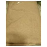 MIULEE Non-See-Through Privacy Linen Curtains 2 Panels, Light Filtering Window Curtains Farnhouse Textured Back Tab Semi Sheer Drapes for Bedroom Living Room, 52 x 84 Inches Long, Light Brown