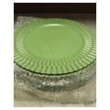 Omuriko Green Charger Plates Set of 12, 13" Plastic Chargers for Dinner Plates, Thanksgiving, Christmas Party Banquet Serveware Supplies