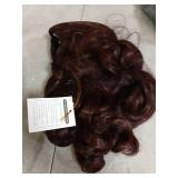Wiggy Mermaid Brown Princess Wig with Bun Long Curly Wig + Cap for Halloween Costume Cosplay