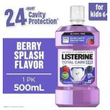 Listerine Total Care Kids Anticavity Alcohol-Free Mouthwash  Berry Splash  500 mL