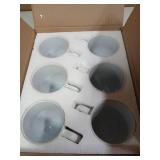 BYCNZB 16oz Coffee Mugs Set of 6, Large Ceramic Modern Coffee Mugs With Handle For Tea,Latte,Cappuccino,Cocoa. Dishwasher.Microwave Safe (Matte White)