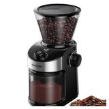 SHARDOR Electric Burr Coffee Grinder for Home Use, Coffee Bean Grinder for 32 Grind Settings, 40-Second Adjustable Timer, One-Touch Start & Cleaning Button, Black