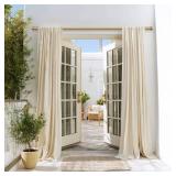 Lootkell Modern Gold Curtain Rods for Windows 28 to 48 Inches Adjustable Length Heavy Duty 1" Diameter Window Curtain Rod with Decorative Finials for Outdoor Bedroom Kitchen Living Room