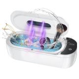 Ultrasonic Jewelry Cleaner, 48KHz Ultrasonic Cleaner Machine with Digital Timer, Dual Cleaning Modes, 304 Stainless Steel Tank for Jewelry, Eyeglasses, Rings, Retainers, Dentures