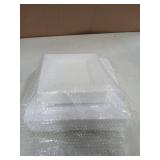 SETUP 60-Piece White Square Plastic Dinnerware Set 30 9.5" Dinner & 30 6.5" Salad Plates Heavy-Duty Disposable for Weddings, Catering, Parties