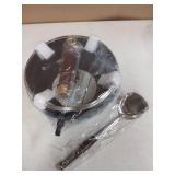 UMETRE Carbon Steel Wok Pan, 9.5" Woks & Stir-Fry Pans with Glass Lid Cookwares, Nonstick Wok Flat Bottom Small Handmade Chinese Wok For for All Stoves