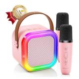 Kinglucky Mini Karaoke Machine for Kids, Top Birthday Gift Pick for Girls Ages 3, 4, 5, 6, 7, 8, 9, 10, 11, 12 Years Old, Kids