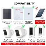 2-in-1 Wall Mount for Solar Panel, Stick Up Cam Battery, Spotlight Cam and Spotlight Cam Plus/Pro(Battery), Adjustable Angle to Get Maximum Sunlight for Your Solar Panel