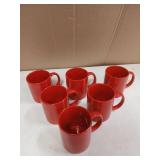 Red Coffee Mugs 6pk