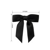 7Rainbows 50pcs Boutique 1.5" Black Satin Ribbon Mini Bows for Craft Sewing Scrapbooking Wedding and Gift Wrapping