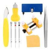 UUBAAR Watch Battery Replacement Kit - 9 PCS Professional Tool Set with Adjustable Case Opener, Back Remover, Holder & Precision Tools