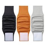 1 Pack 3 Reusable Dog Diapers Washable Male Belly Bands for Dogs, High Absorbing Male Dog Doggie Puppy Wraps (Small, Black Brown Light Gray)