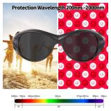 FreeMascot Red Light Therapy Glasses, Laser Safety Glasses IPL 200-2000nm, Eyes Protection for Tanning Goggles and Red Light Therapy