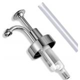 Soap Dispenser Pump Head, Replacement for 1.3in (33 mm) Neck Size Bottles, Rust Proof & Leak Proof for Soap Lotion Bottle Upcycling (Silver)