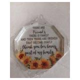 Chunful Friendship Gift for Women Girls Going Away Best Friend Birthday Gifts Friend Acrylic Plaque for Coworker Retirement Christmas Keepsake Decor(Nonagon)