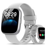 Smart Watch with Alexa Built-in, 1.83" HD Touchscreen Fitness Tracker with Bluetooth Calling, Fitness Watch with Heart Rate/Sleep Monitor/120+ Sports, IP68 Waterproof Smartwatch for Android iOS, Gray