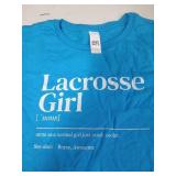 Funny Lacrosse Quote Definition T-Shirt Girls Large Blue