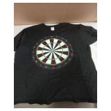 Funny  Dart Board T-Shirt Black 2XL