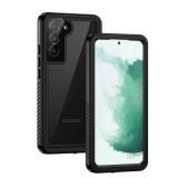 Lanhiem for Samsung Galaxy S22+ Plus Case, IP68 Waterproof Dustproof Case with Built-in Screen Protector, Heavy Duty Full Body Protective Phone Case for Samsung S22 Plus 5G, Black/Clear