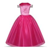 GJDAMFD Little Girls Elegant Pink Princess Dress up Clothes Halloween Birthday Party Costumes Kids Girls Dresses 6-7 Years