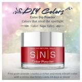 SNS Nail Dip Powder - Napa Valley (Red Cream) - Long-Lasting Dip Colors for Healthier Nails - Low-Odor DIY - 0.5 oz