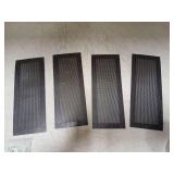 4P Magnetic Floor Vent Covers 4 x 10 Inch Air Vent Screen Cover Magnetic Floor Register Vent Covers Magnetic PVC Vent Mesh for Home Wall Ceiling Floor Catches Debris