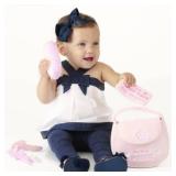 Baby GUND Play Soft Collection, My First Purse 5-Piece Plush Playset with Rattle, Mirror and Crinkle Plush Toys, Sensory Toy for Babies and Newborns, 8