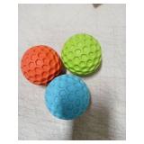 havit Indestructible Squeaky Dog Balls for Aggressive Chewers, Interactive Dog Toys to Keep Them Busy, Rubber Dog Chew Toy for Large Medium Breeds, Outdoor Waterproof (3 Colors)