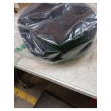 LGENHOOM Cotton Knitted Ottoman Round Vanity Stool Modern Footstool Ottoman Footrest with Non-Skid Wood Legs for Living Room Bedroom Black Missing Legs